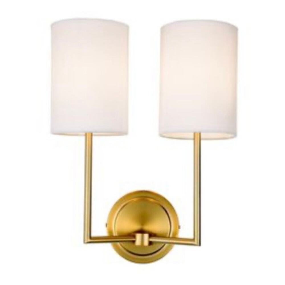 JVI Designs Elliot 2 Light Satin Brass Wall Sconce - Picture 5 of 5